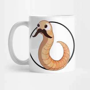 Mustache Worm Mug